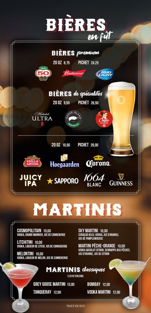 Bières et Martinis